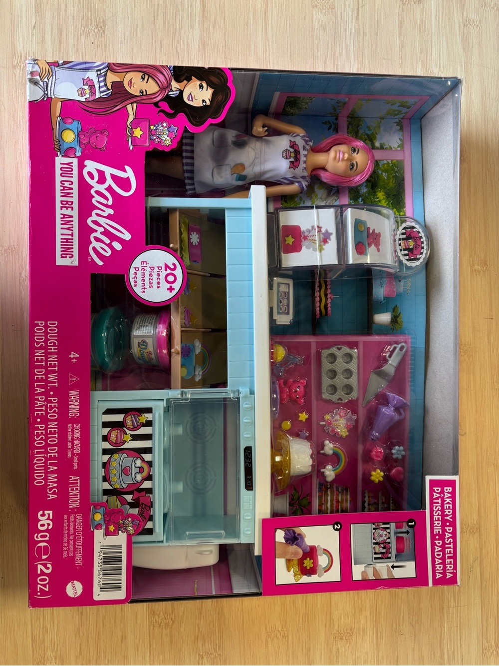 Barbie Baking Playset in Pink and Light Blue with Doll